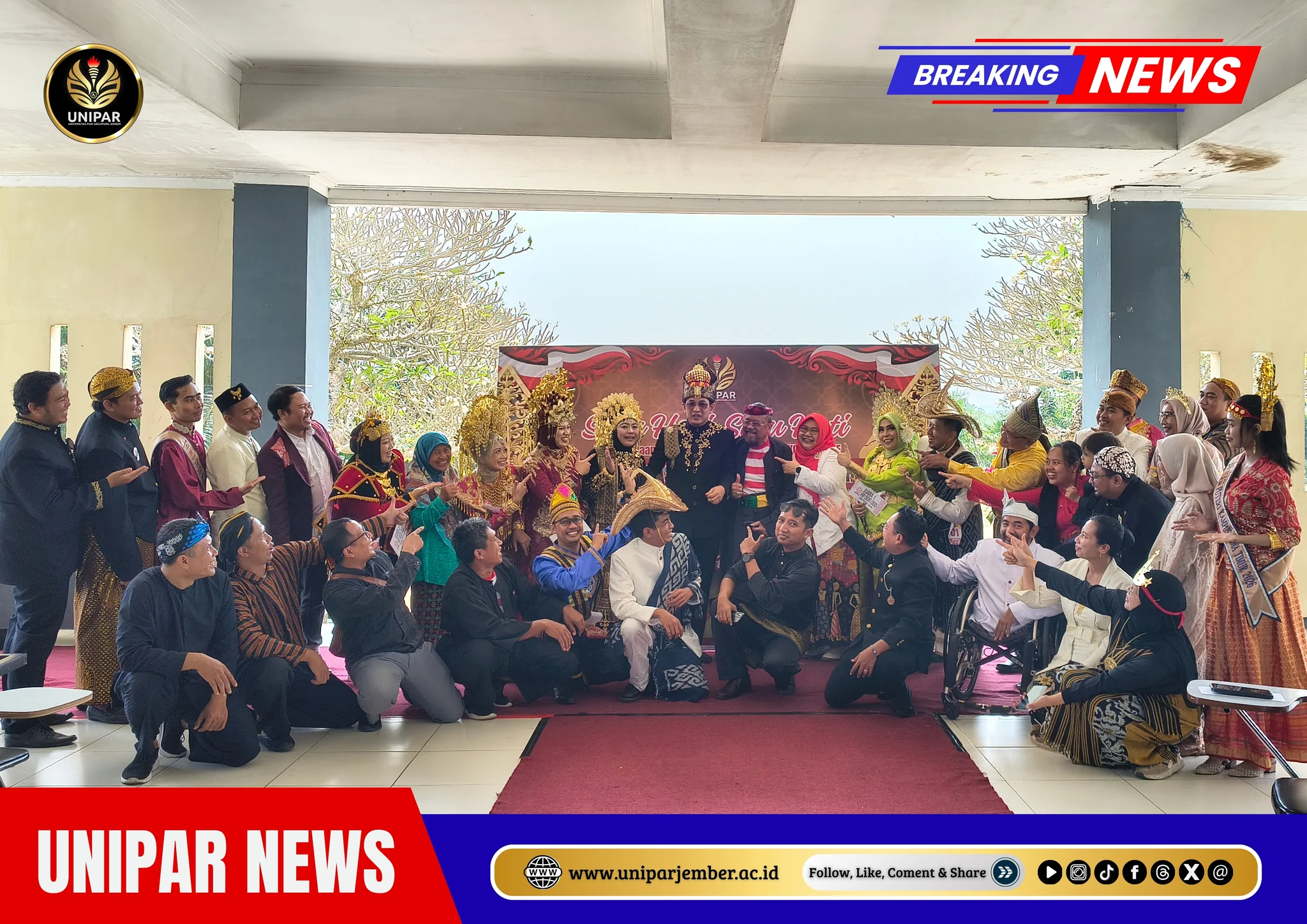 UNIPAR Jember Gelar Upacara HUT ke-81 Kemerdekaan RI, Semarakkan Persatuan dalam Balutan Busana Adat Nusantara — dokumentasi 3