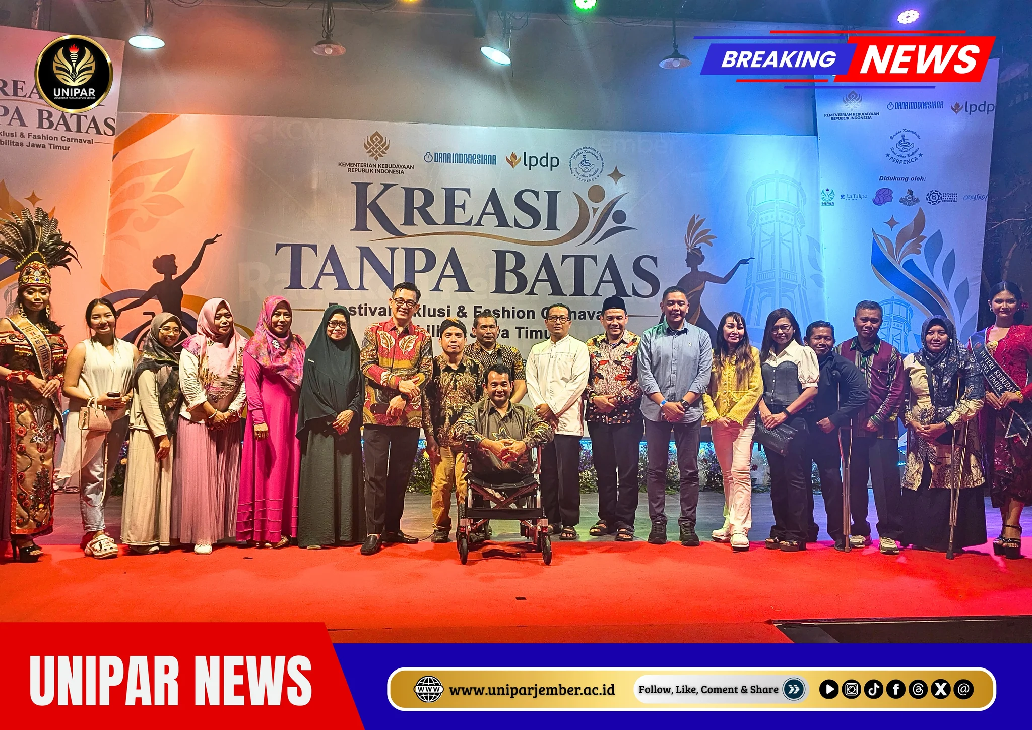 UNIPAR JEMBER Dukung Penuh Pentas Kreasi Tanpa Batas, Festival Inklusi Jawa Timur 2026 Disabilitas Berkarya, Berkreasi, dan Menginspirasi